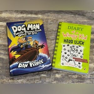 Dog Man and Diary of a Wimpy Kid Book Set
